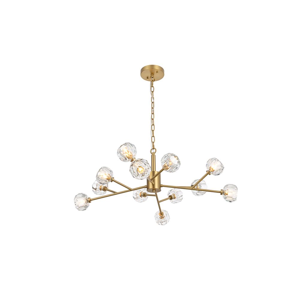Graham 12 Light Pendant In Gold. Picture 1