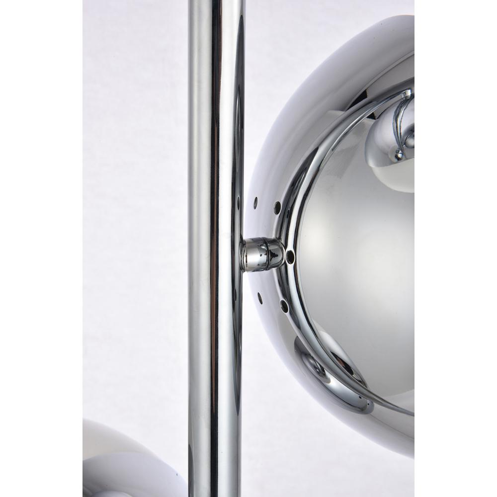 Eclipse 3 Lights Chrome Floor Lamp With Frosted White Glass. Picture 4