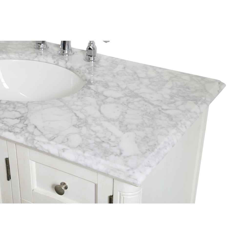 42 Inch Single Bathroom Vanity In Antique White. Picture 10