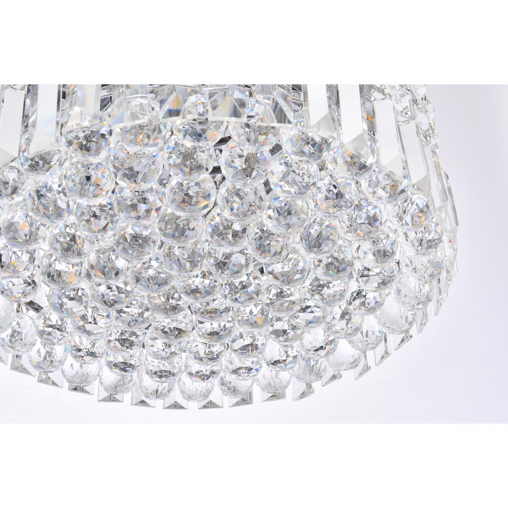 Maxime 4 Light Chrome Flush Mount Clear Royal Cut Crystal. Picture 3
