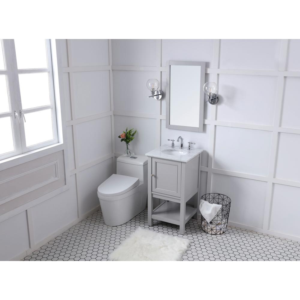 19 In. Single Bathroom Vanity Set In Grey. Picture 11