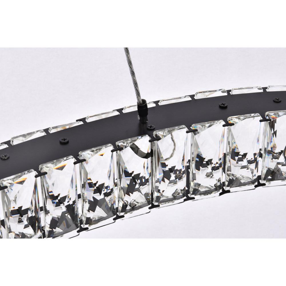Monroe 36 Inch Led Oval Single Pendant In Black. Picture 4