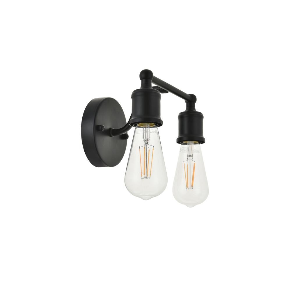 Serif 2 Light Black Wall Sconce. Picture 7