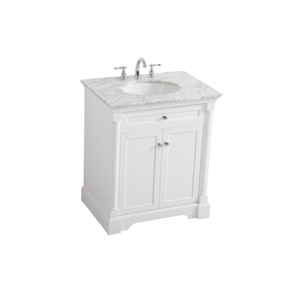 30 Inch Single Bathroom Vanity In  White. Picture 8