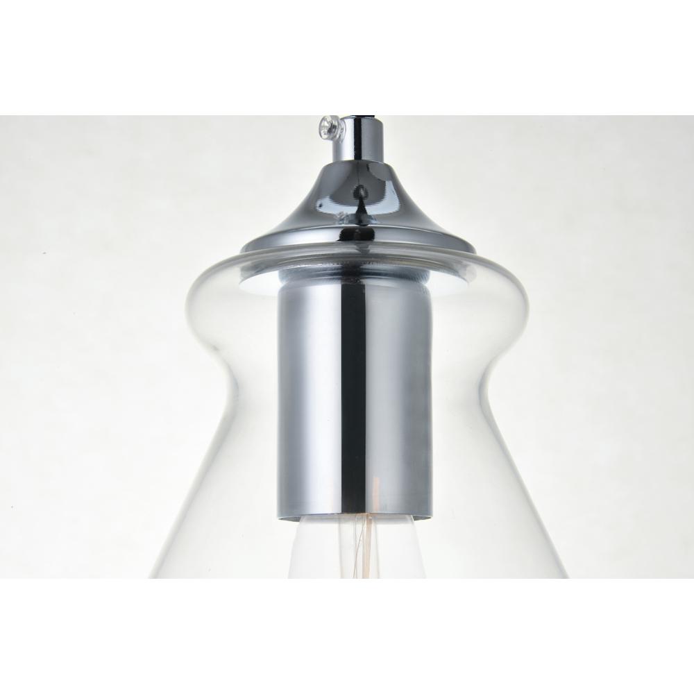 Destry 1 Light Chrome Pendant With Clear Glass. Picture 4