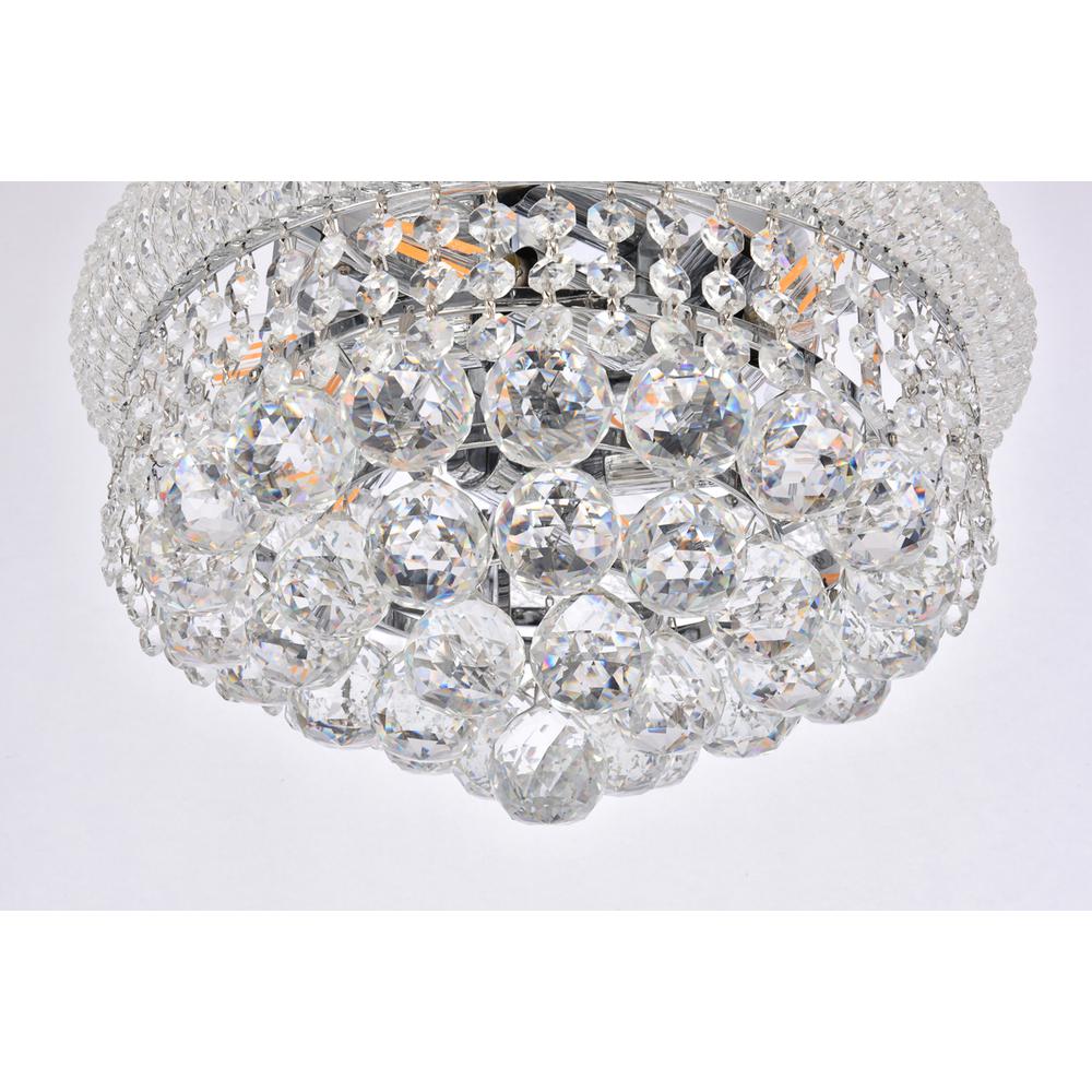 Primo 6 Light Chrome Flush Mount Clear Royal Cut Crystal. Picture 3