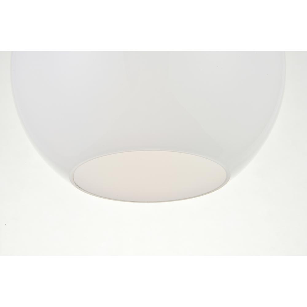 Baxter 1 Light Black Flush Mount With Frosted White Glass. Picture 5