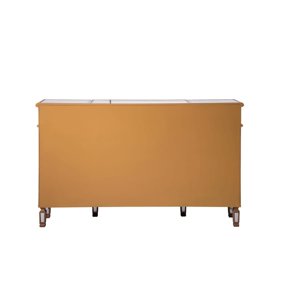 3 Drawer 4 Door Cabinet 60 In. X 14 In. X 36 In. In Gold Clear. Picture 10