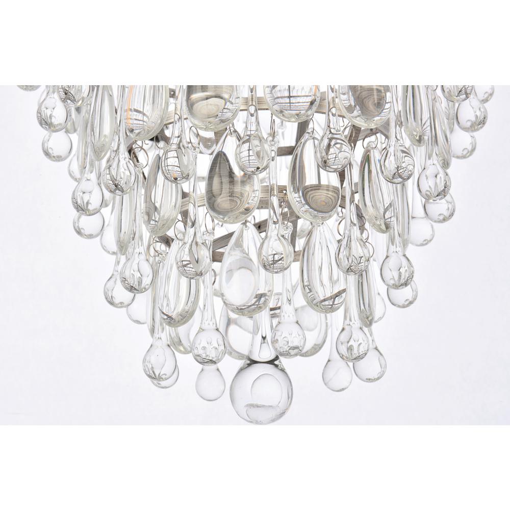 Nordic 7 Light Antique Silver Chandelier Clear Royal Cut Crystal. Picture 3