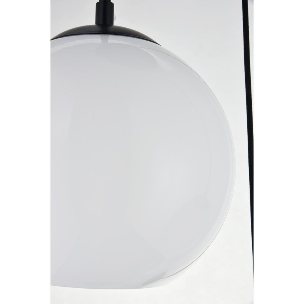 Baxter 3 Lights Black Pendant With Frosted White Glass. Picture 5