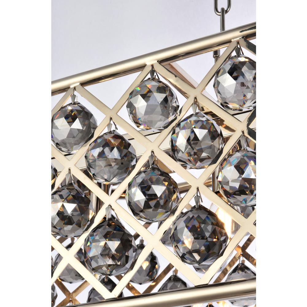 Madison 7 Light Polished Nickel Chandelier Silver Shade (Grey) Royal Cut Crystal. Picture 3