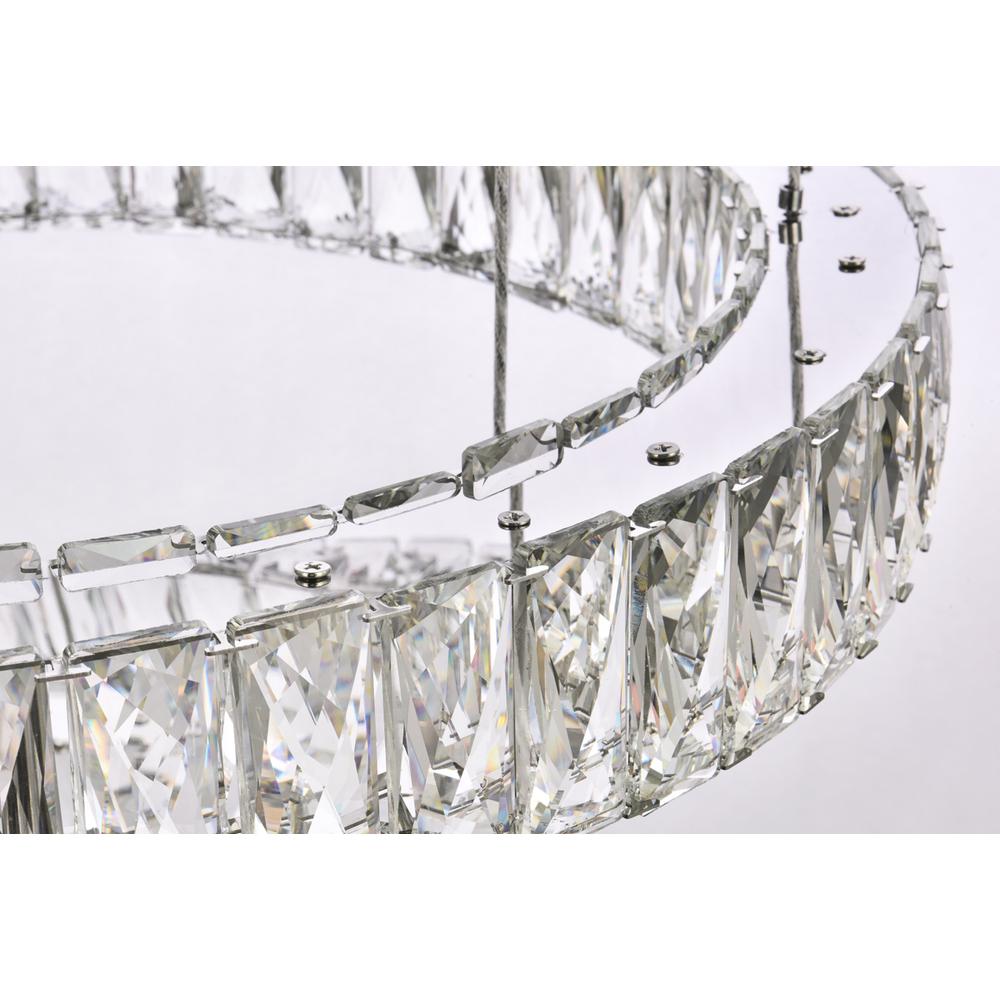 Monroe 40 Inch Led Seven Ring Chandelier In Chrome. Picture 5