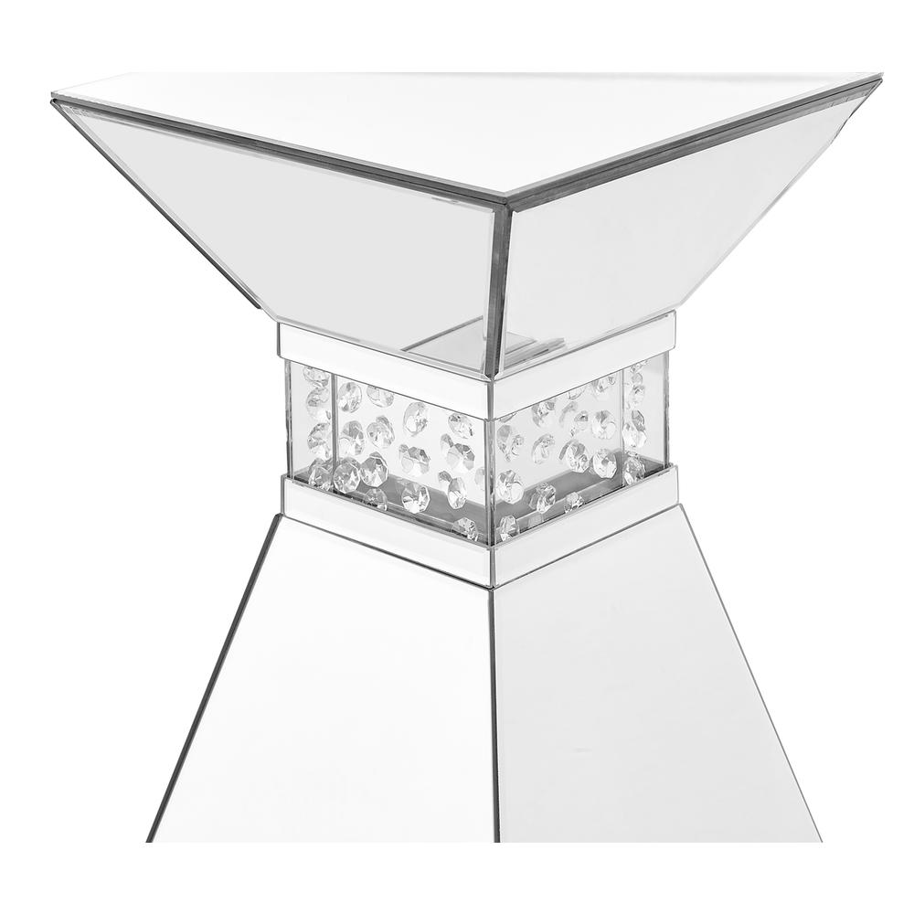 12 Inch Crystal End Table In Clear Mirror Finish. Picture 4