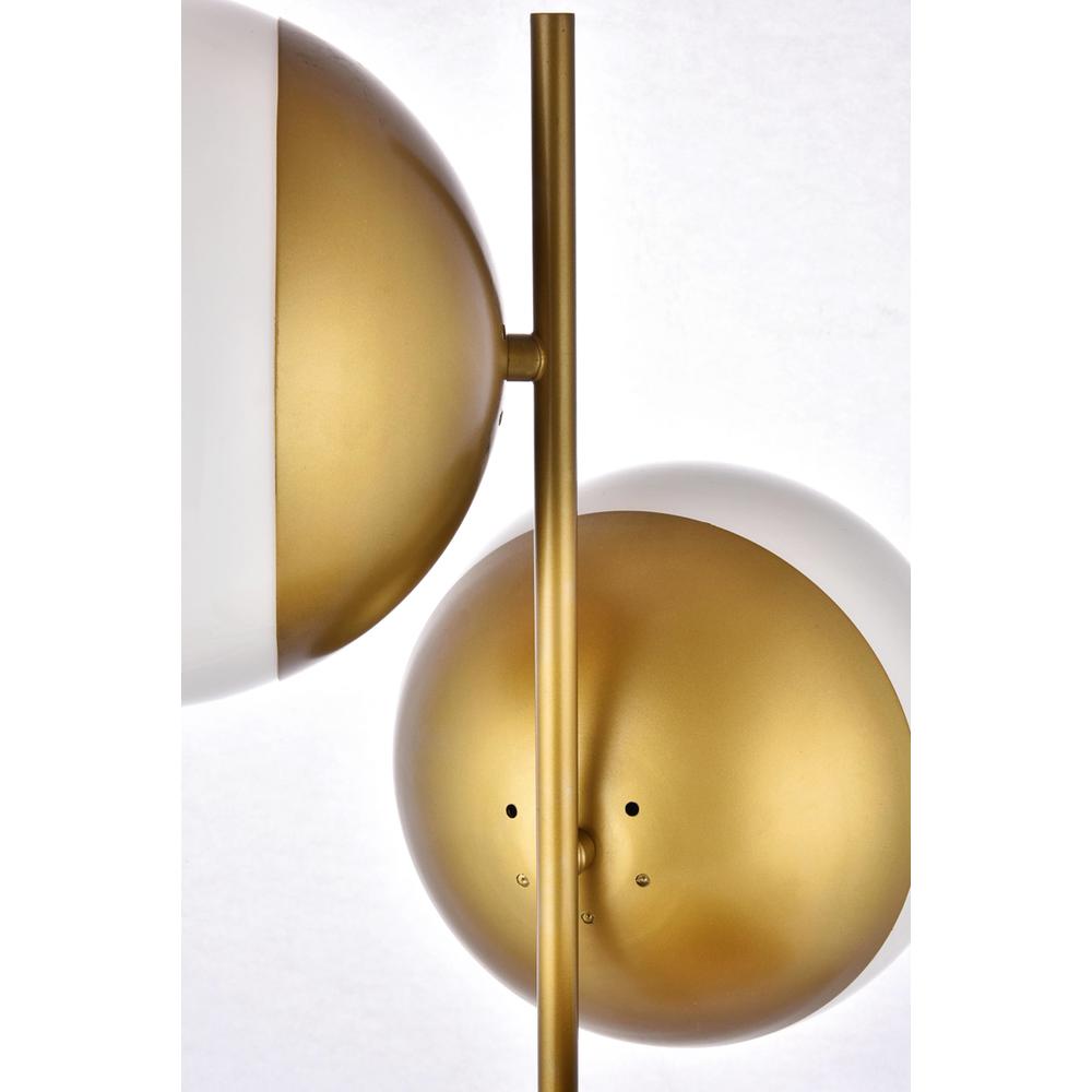 Eclipse 3 Lights Brass Pendant With Frosted White Glass. Picture 4