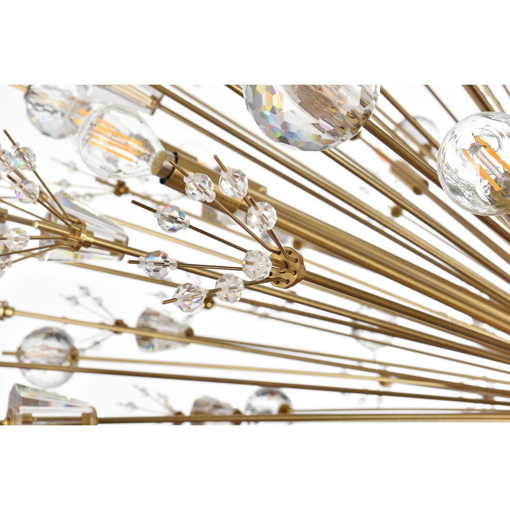 Vera 48 Inch Three Tiers Crystal Starburst Chandelier In Satin Gold. Picture 5