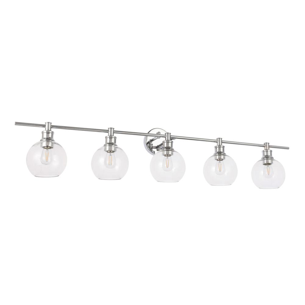 Collier 5 Light Chrome And Clear Glass Wall Sconce. Picture 12