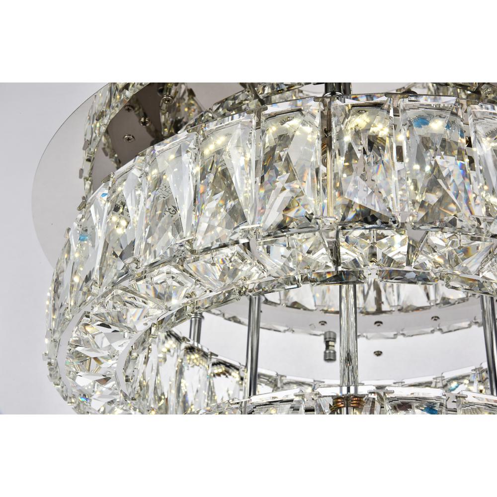 Monroe Led Light Chrome Flush Mount Clear Royal Cut Crystal. Picture 3