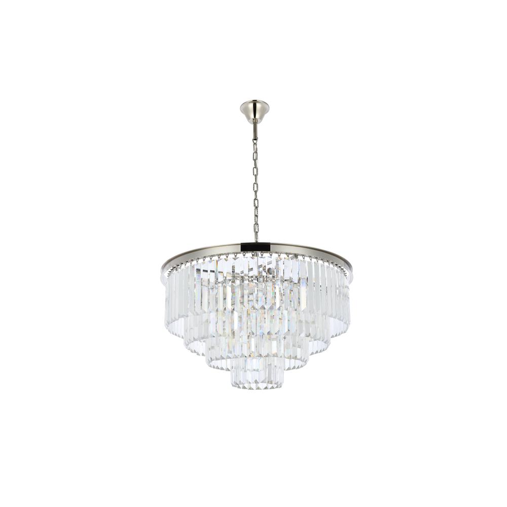 Sydney 17 Light Polished Nickel Chandelier Clear Royal Cut Crystal. Picture 6