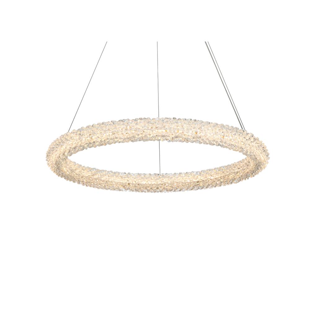 Bowen 26 Inch Adjustable Led Chandelier In Satin Gold. Picture 4