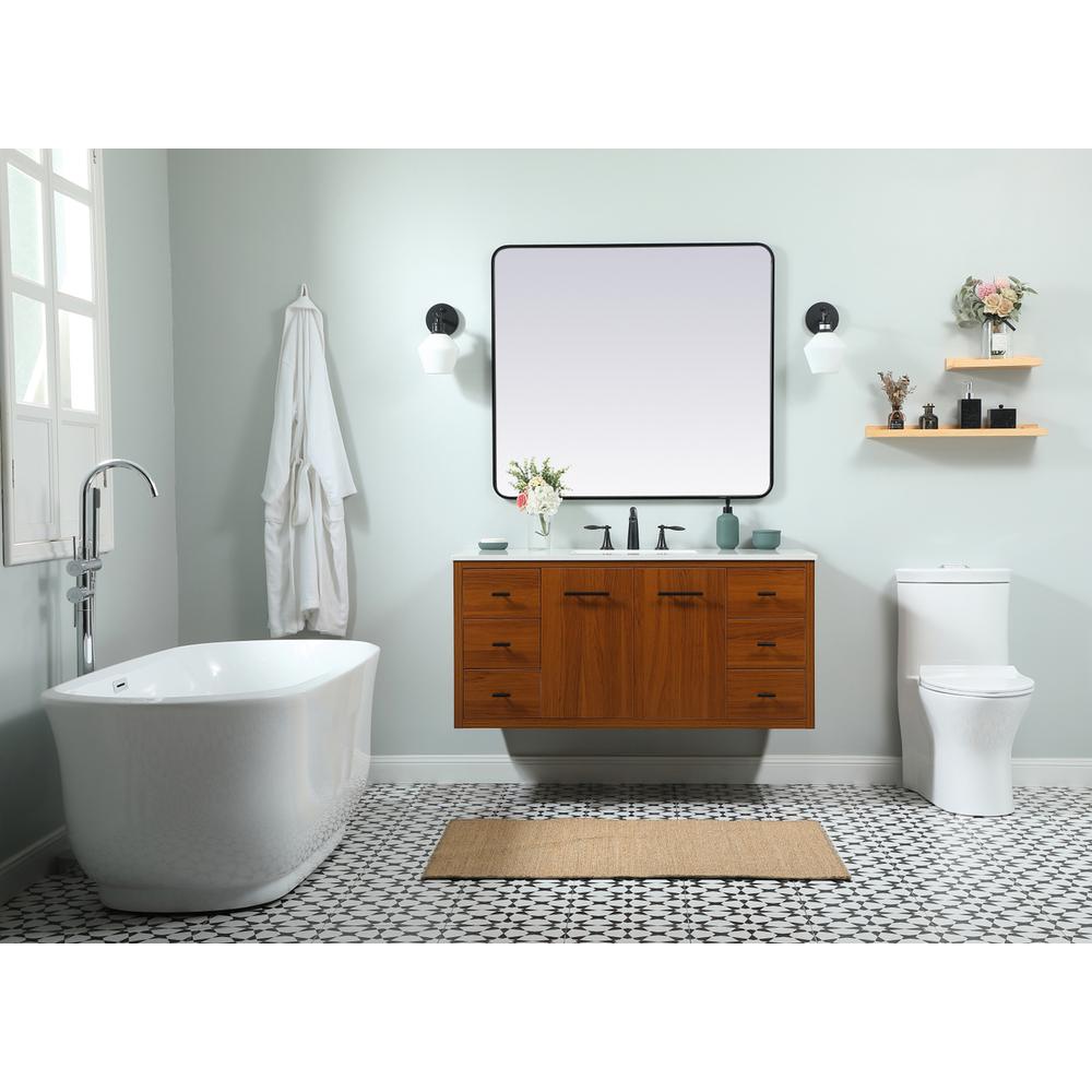 48 Inch Single Bathroom Vanity In Teak. Picture 7
