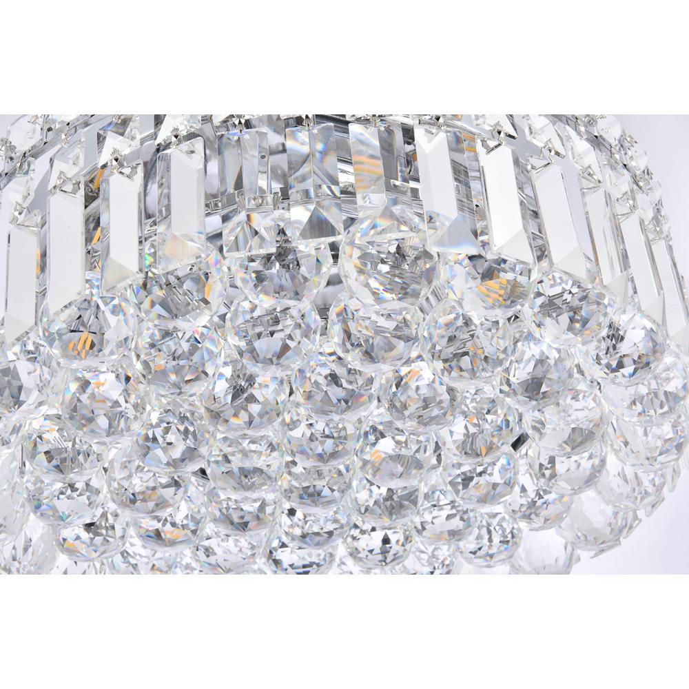 Maxime 5 Light Chrome Flush Mount Clear Royal Cut Crystal. Picture 5