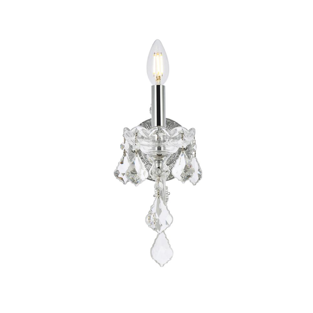 Maria Theresa 1 Light Chrome Wall Sconce Clear Royal Cut Crystal. Picture 2