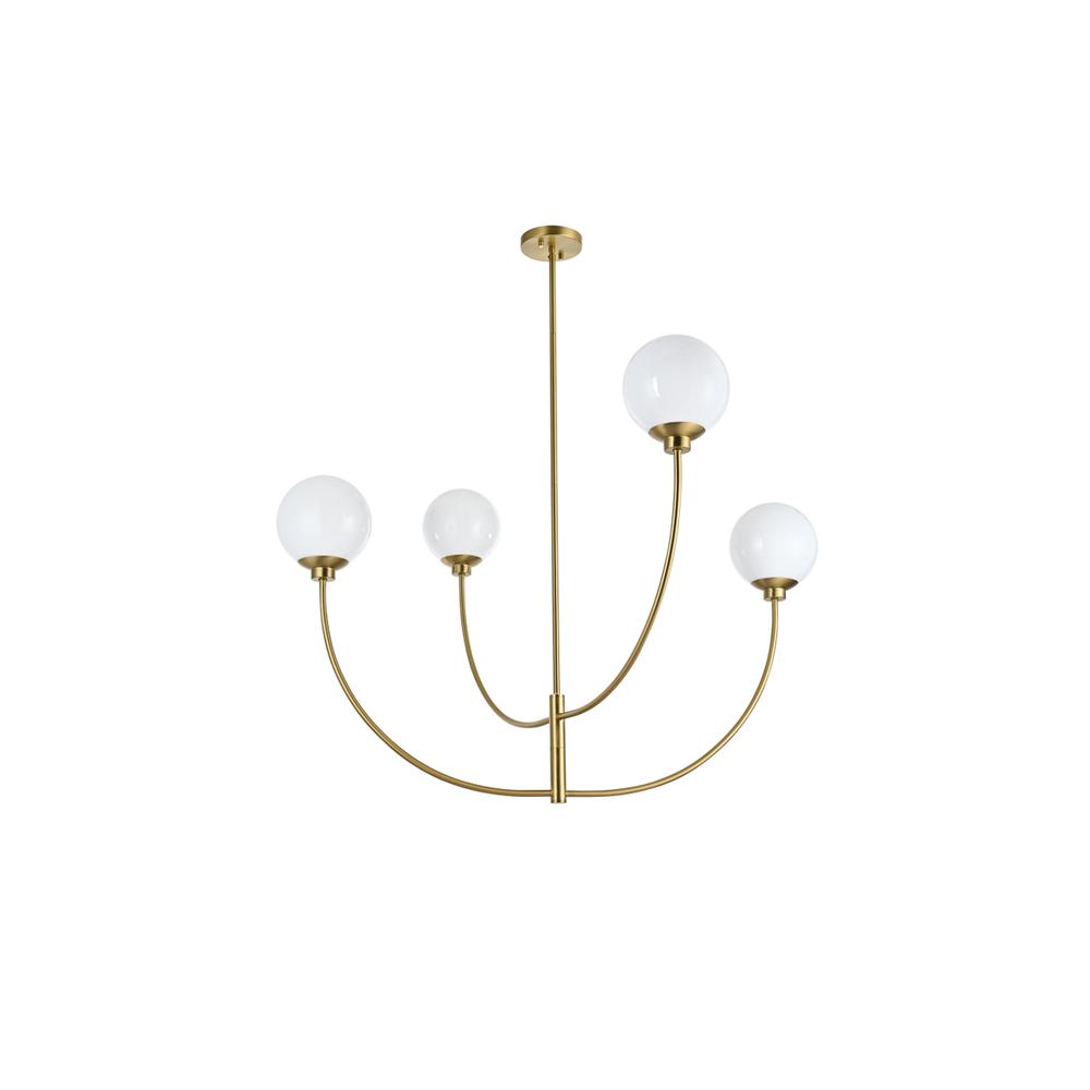 Nyomi 42 Inch Chandelier In Satin Gold. Picture 6