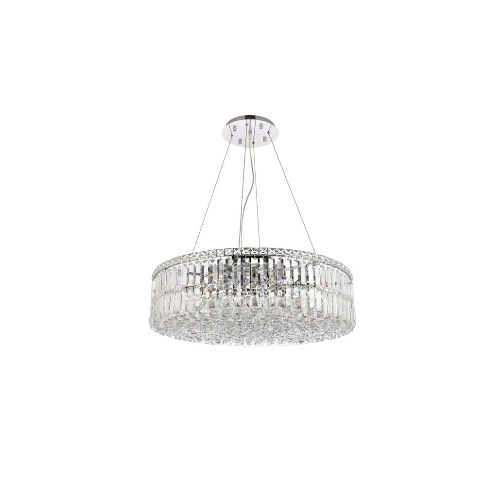 Maxime 12 Light Chrome Chandelier Clear Royal Cut Crystal. Picture 6