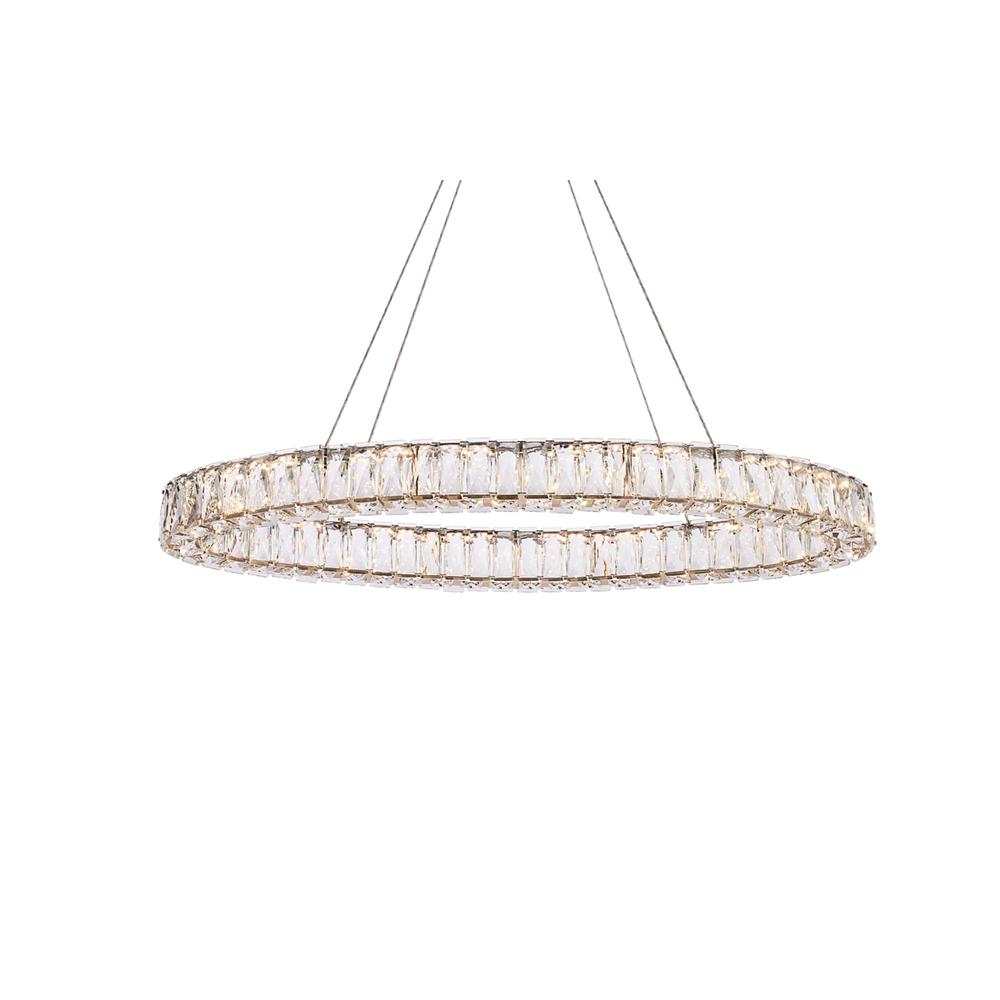Monroe 36 Inch Led Oval Single Pendant In Gold. Picture 2