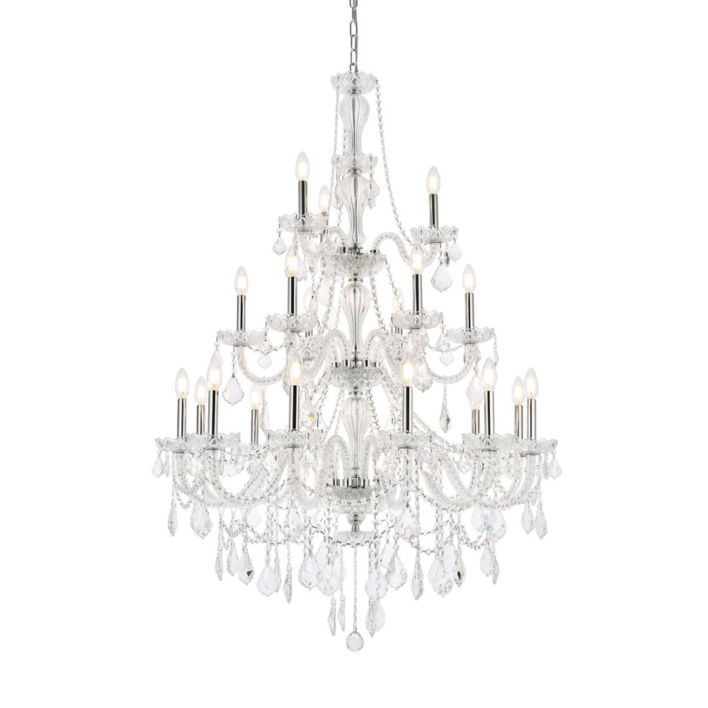 Giselle 21 Light Chrome Chandelier Clear Royal Cut Crystal. Picture 2