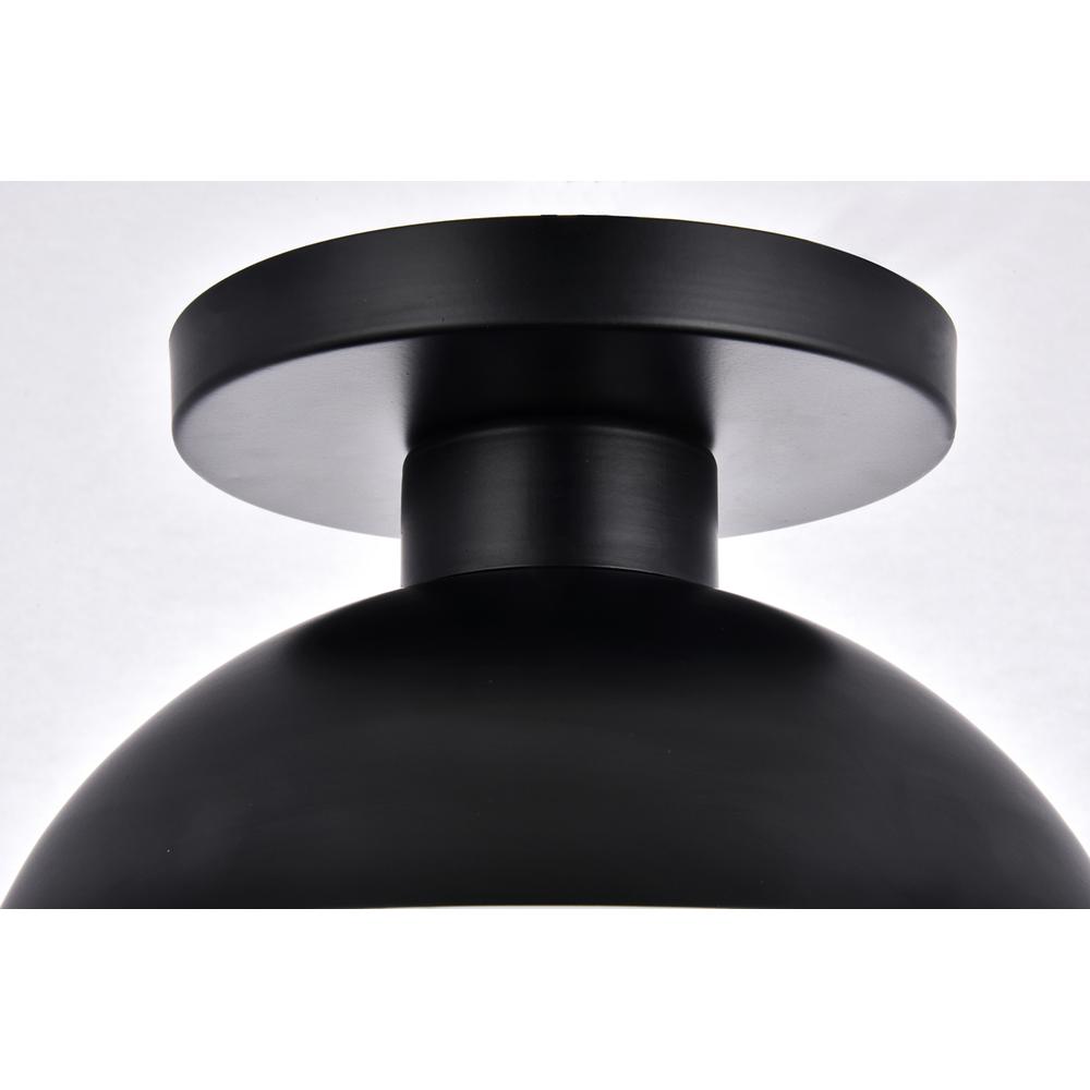 Eclipse 1 Light Black Flush Mount With Clear Glass. Picture 5