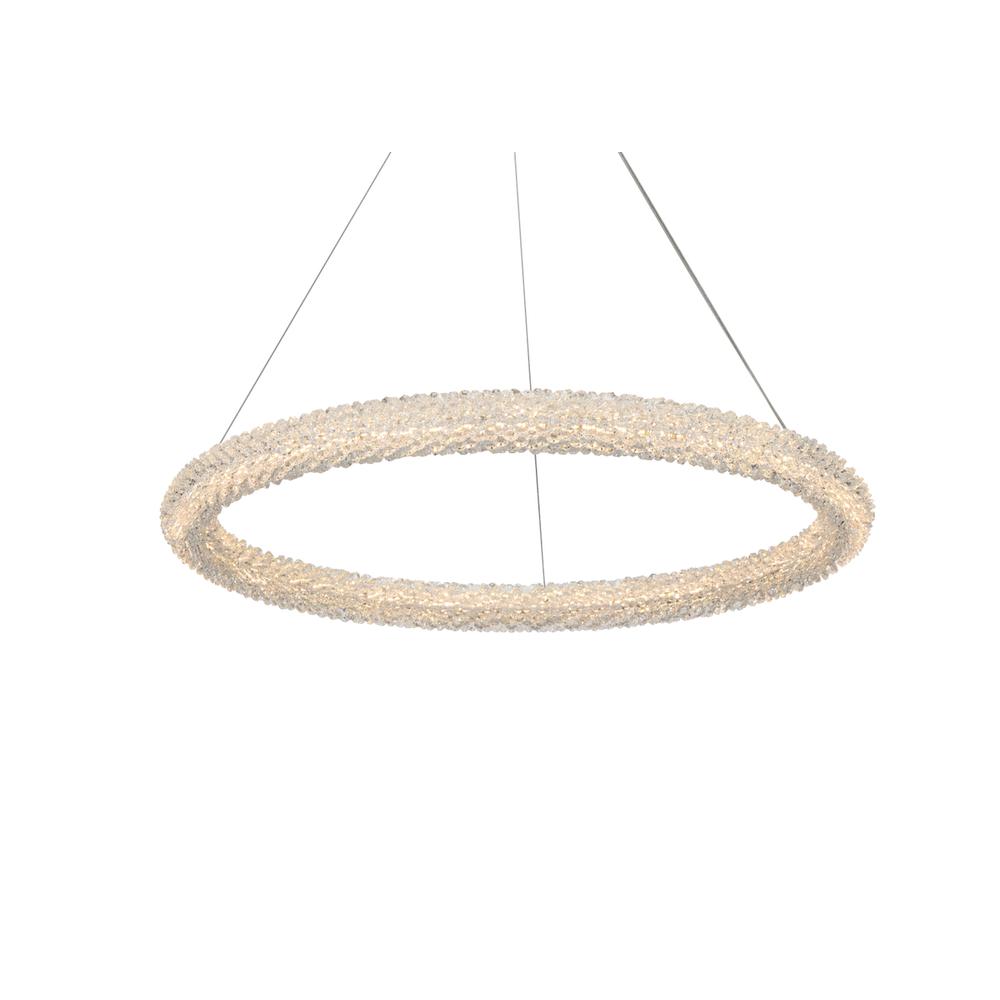 Bowen 32 Inch Adjustable Led Chandelier In Satin Gold. Picture 4