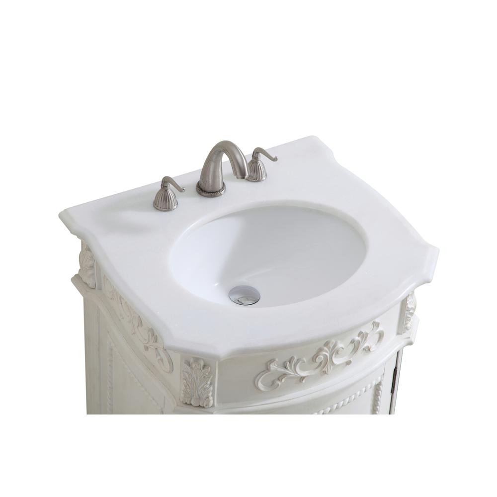 24 Inch Single Bathroom Vanity In Antique White. Picture 6
