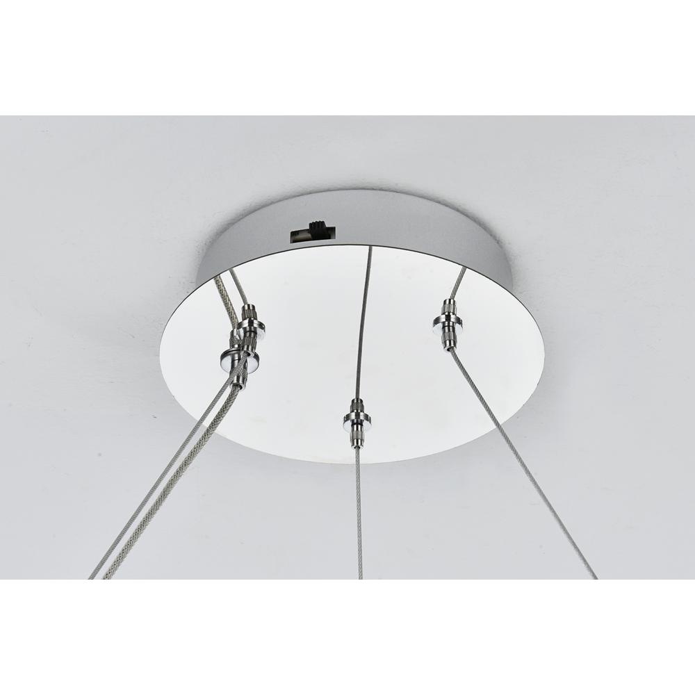 Bowen 18 Inch Adjustable Led Chandelier In Chrome. Picture 7