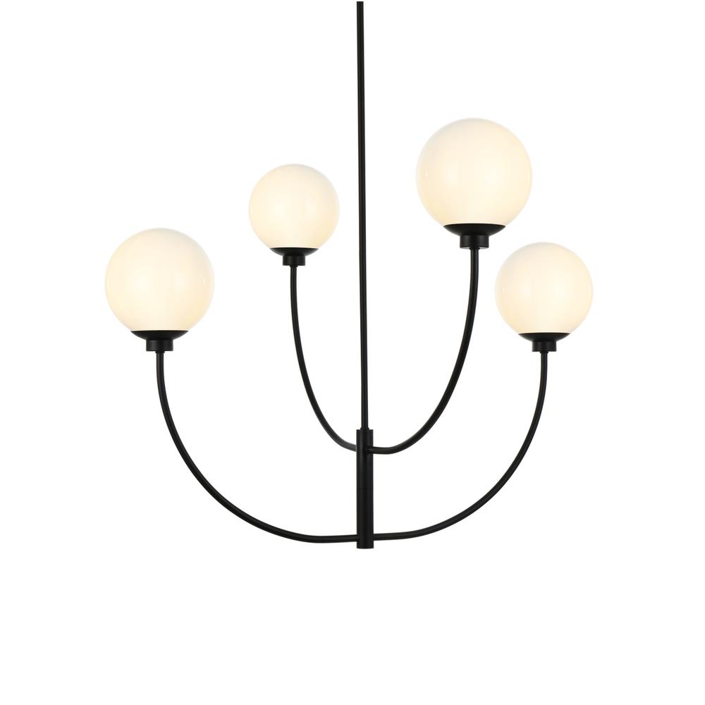 Nyomi 36 Inch Chandelier In Black. Picture 2