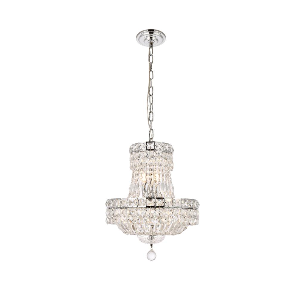 Tranquil 6 Light Chrome Pendant Clear Royal Cut Crystal. Picture 1