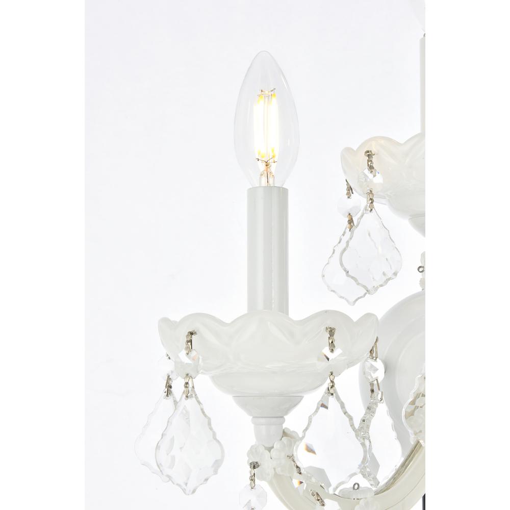 Maria Theresa 3 Light White Wall Sconce Clear Royal Cut Crystal. Picture 4