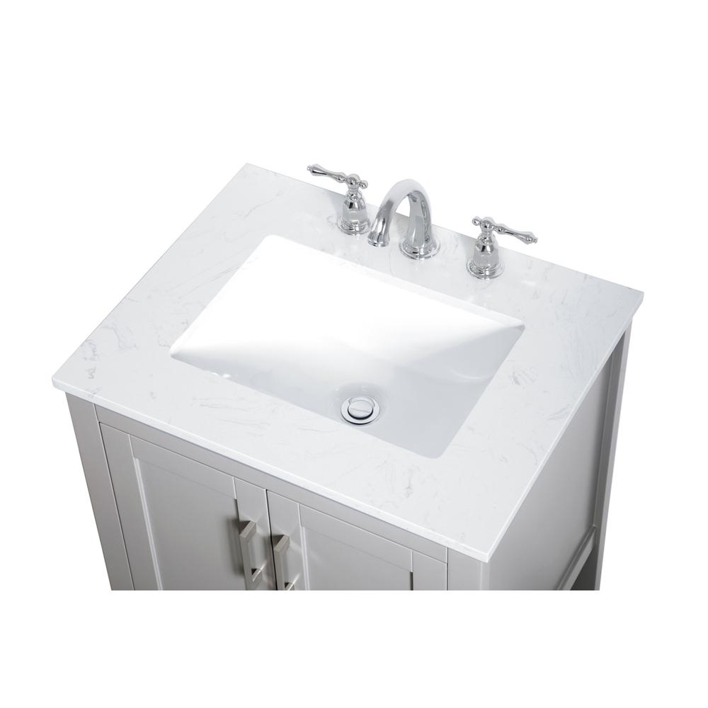 24 Inch Single Bathroom Vanity In Grey. Picture 9
