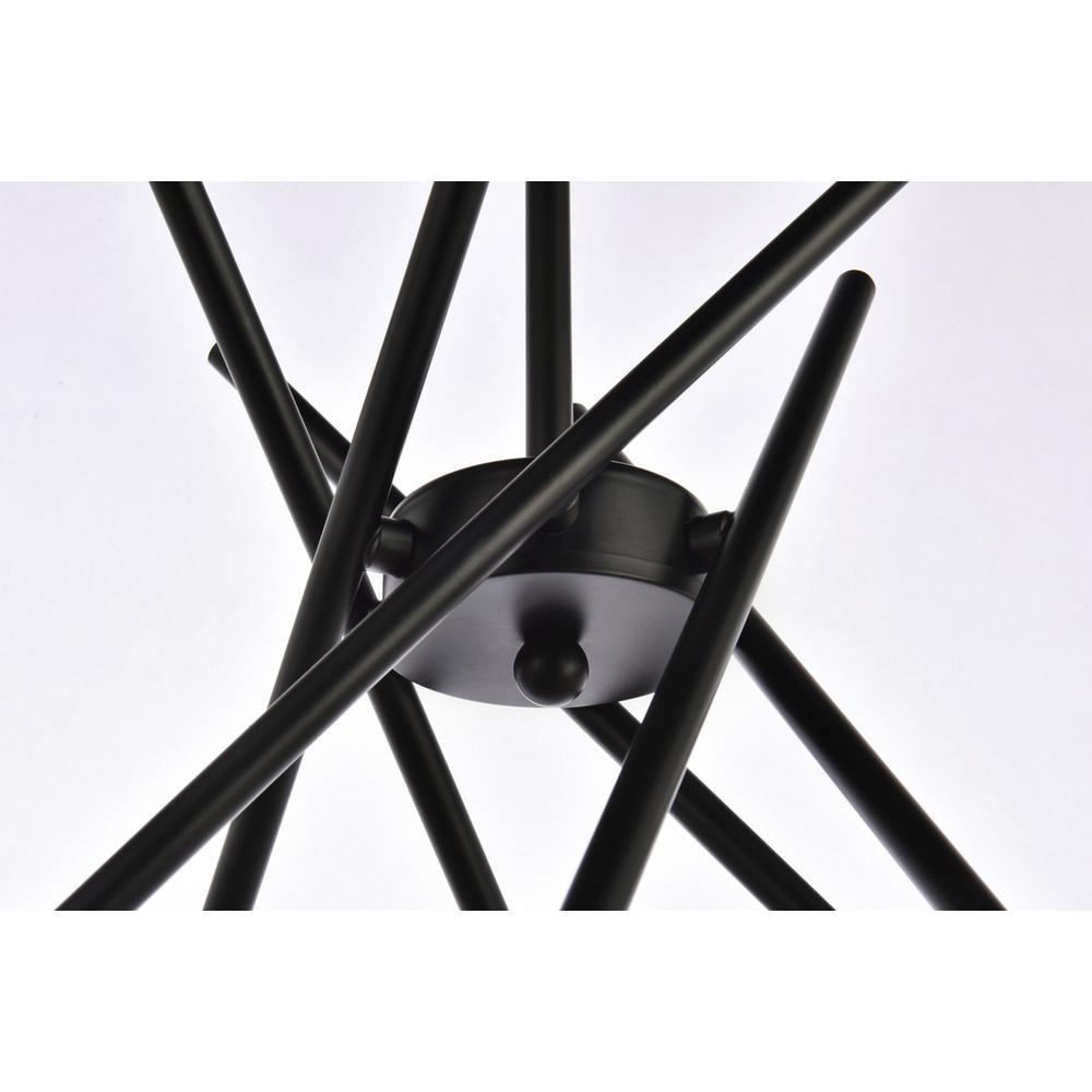 Lucca 23 Inch Pendant In Black. Picture 4