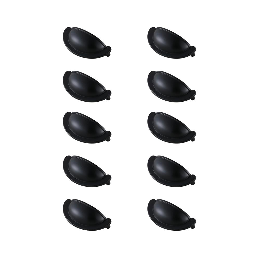 Claude 2-3/4" Center To Center Matte Black Cup Bar Pull Multipack (Set Of 10). Picture 1