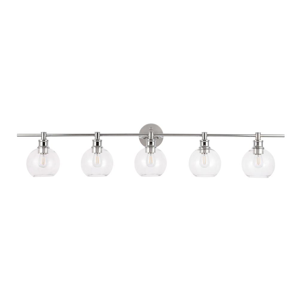 Collier 5 Light Chrome And Clear Glass Wall Sconce. Picture 10