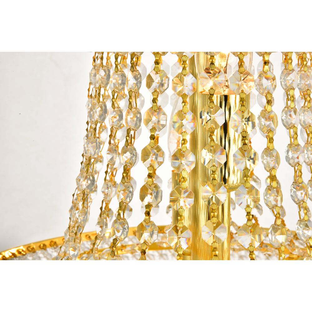 Primo 8 Light Gold Pendant Clear Royal Cut Crystal. Picture 3