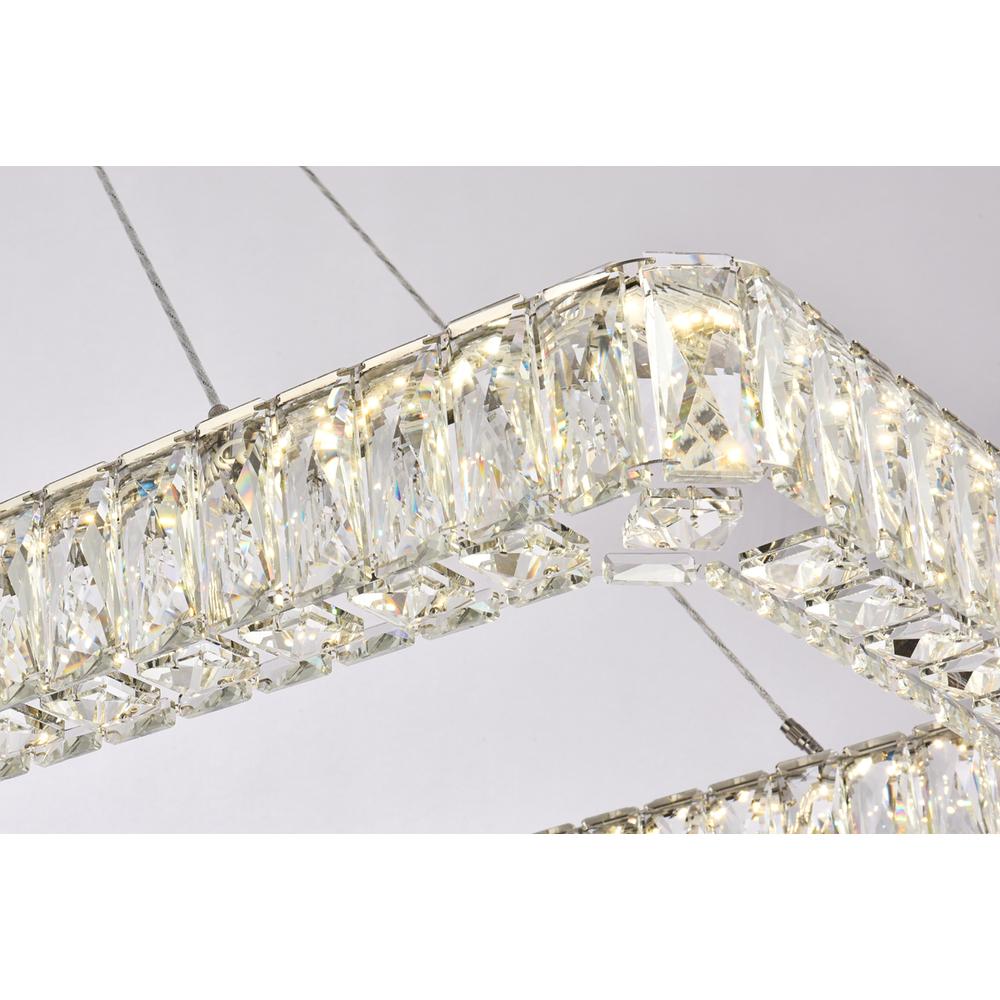 Monroe 50 Inch Led Single Rectangle Pendant In Chrome. Picture 3