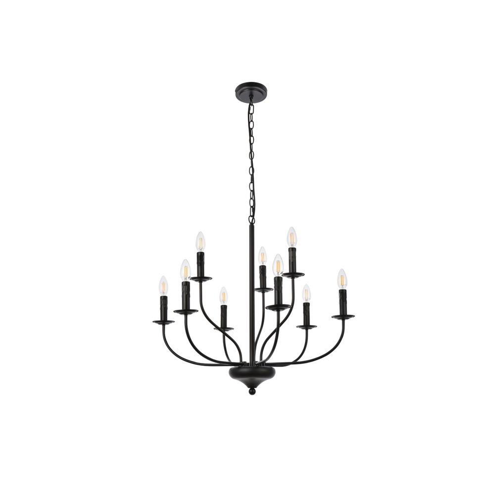 Westley 9 Lights Pendant In Black. Picture 6
