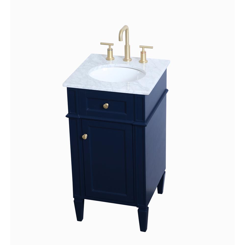 18 Inch Single Bathroom Vanity In Blue. Picture 7