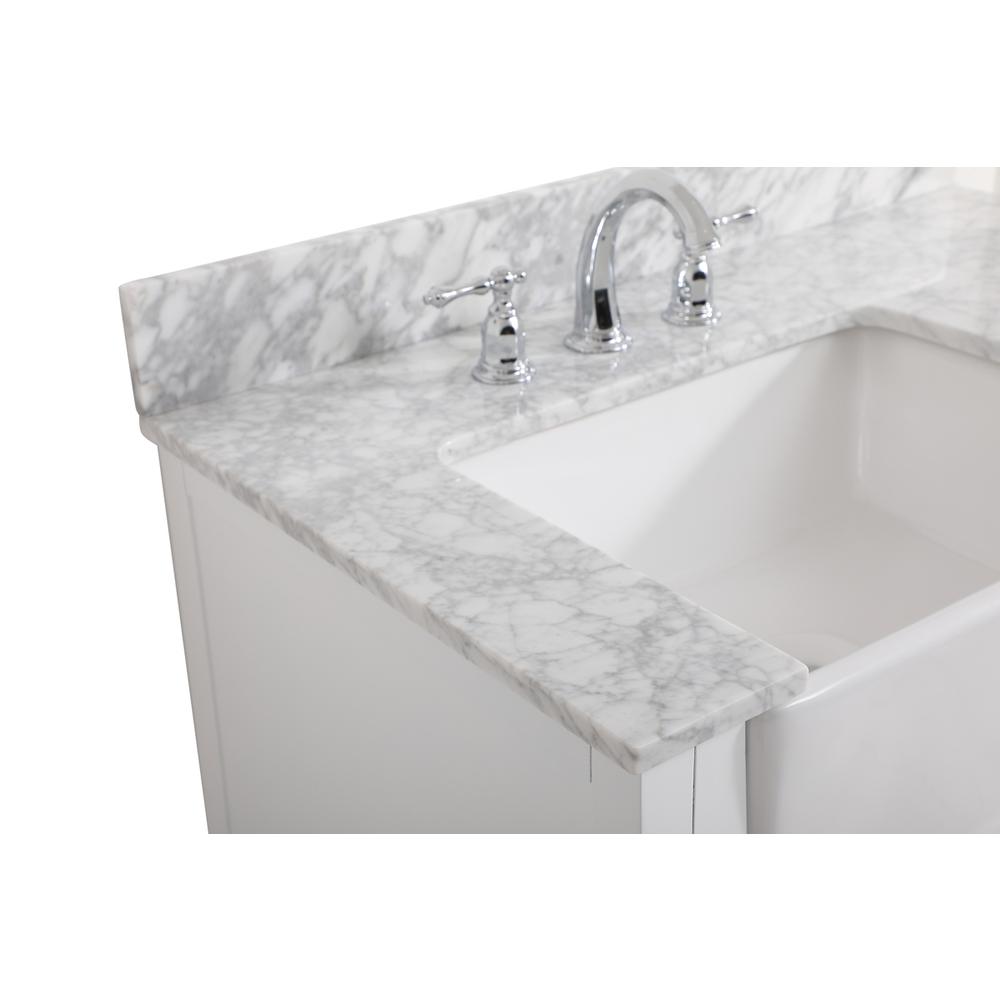 36 Inch Single Bathroom Vanity In White With Backsplash. Picture 11