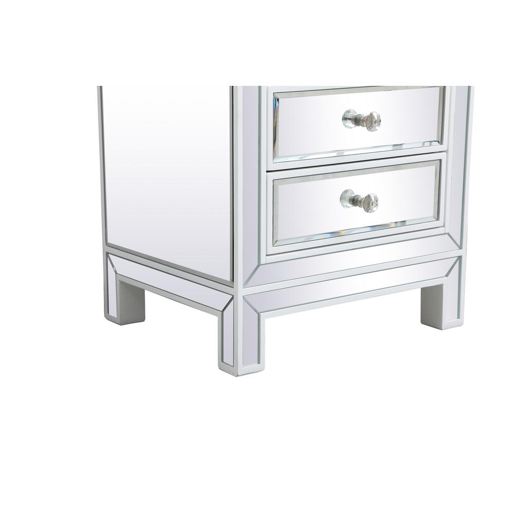 18 Inch Mirrored Lingere Chest In White. Picture 8