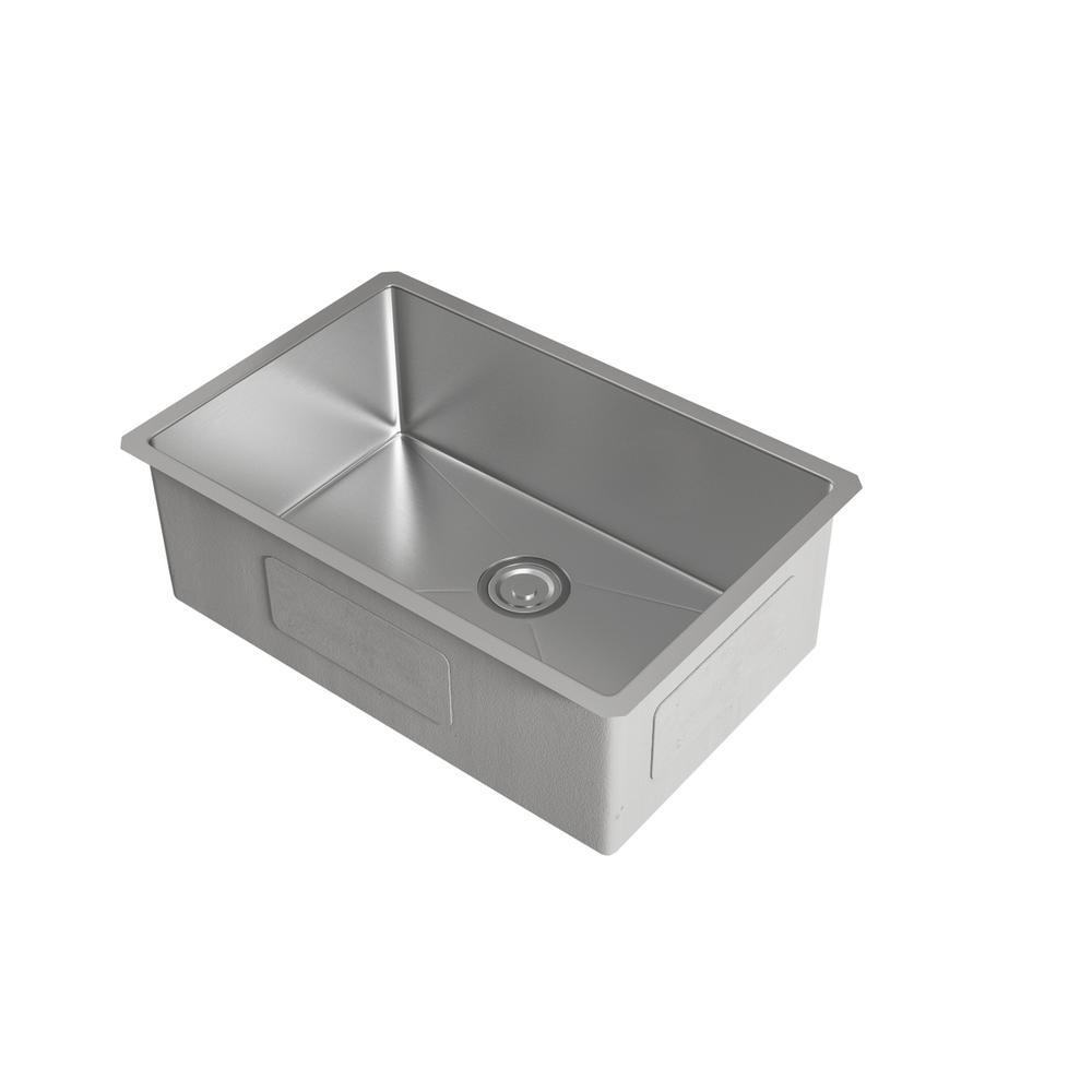 Stainless Steel Undermount Kitchen Sink L27''X W18'' X H10". Picture 7