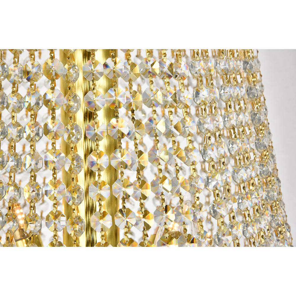 Primo 32 Light Gold Chandelier Clear Royal Cut Crystal. Picture 5
