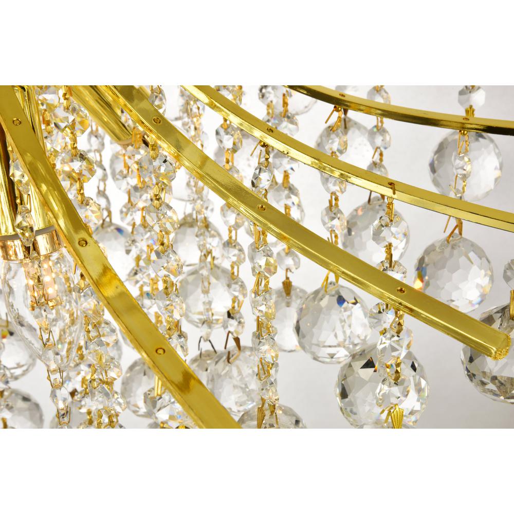Toureg 11 Light Gold Chandelier Clear Royal Cut Crystal. Picture 3